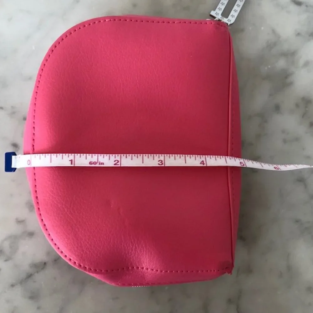 DIOR Beaute Bag Hot Pink Makeup Case Clutch Dopp Kit Logo Embossed